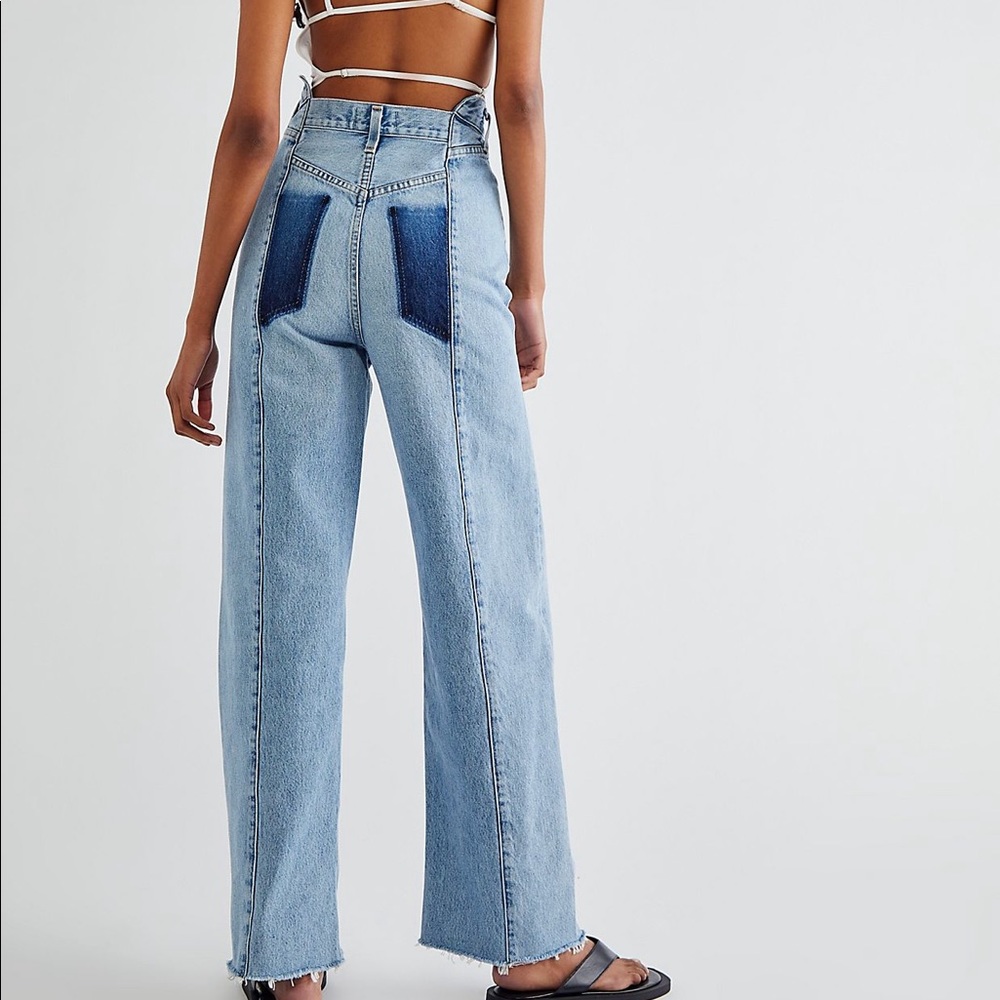 Agolde pieced angled jeans in matrix